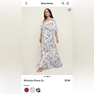 Reformation Winslow Dress in Lucerne Size 1X New without tags!